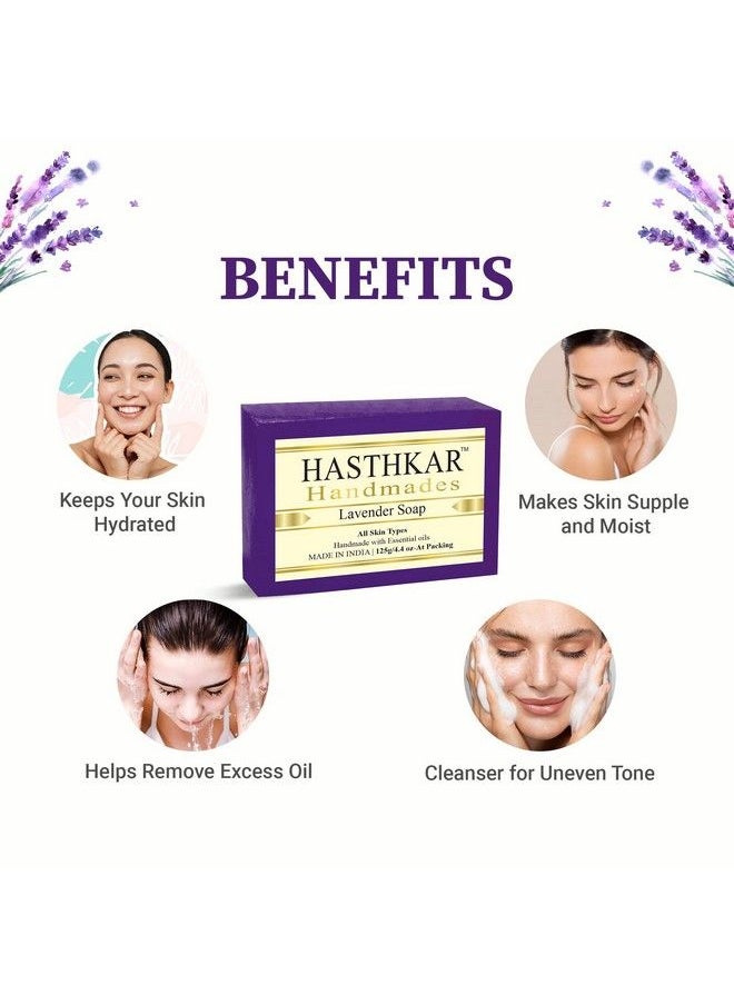 byPurenaturals Hasthkar Handmades Glycerine Lavender Soap 125Gm For Men & Women  - Image 5