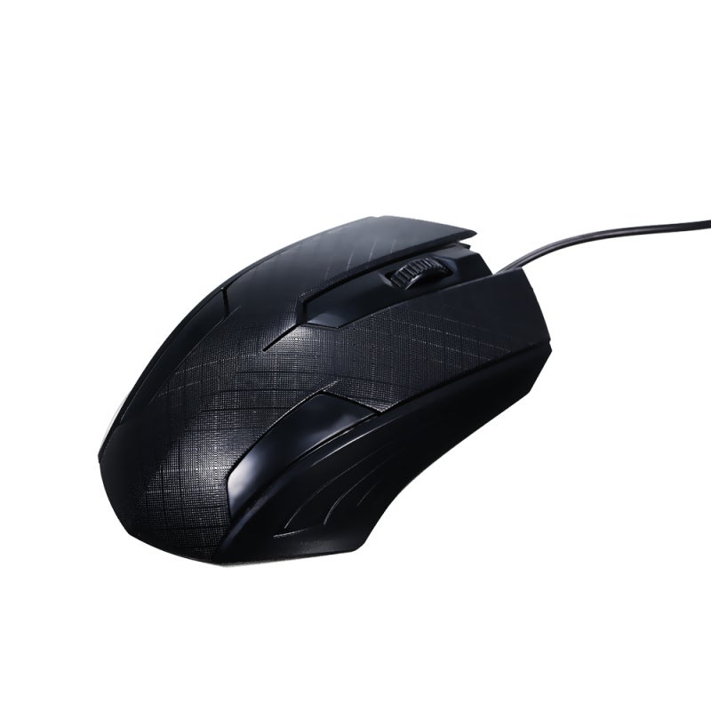 Wired Optical Mouse: 3-Button, 1600 Dpi, 1.1M Cord, Professional Sensor, Quick-Response Button, 5,000,000 Keystroke Life, Ergonomic Symmetrical Design, Black, 4Pcs for Gaming and Daily Office Use - Image 3