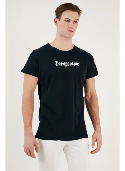 بوراتي Cotton Slim Fit Crew Neck T Shirt Men's T Shirt 541PERSPECTIVE