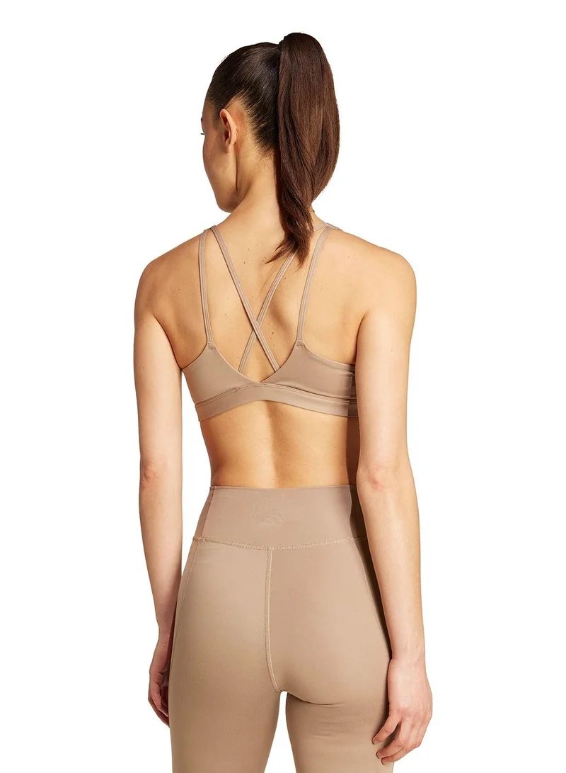 Adidas All Me Ess Ms W Brown Training Bra For Women
