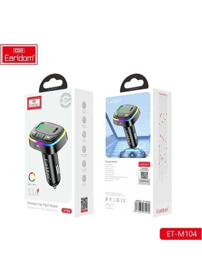 Earldom M104 Bluetooth Wireless Car MP3 Player - Image 1