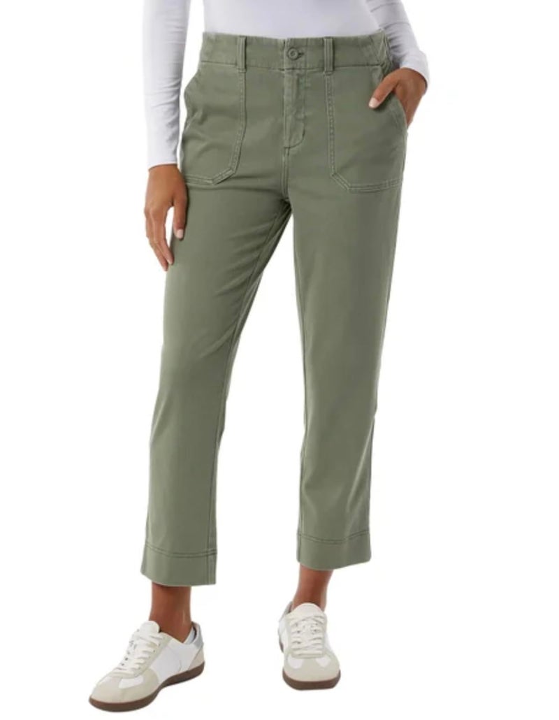 32 Degrees Cool Women's Stretch Twill Ankle Length Cropped Pant (US, Alpha, XX-Large, Regular, Regular, Green (Olive)) - Image 1