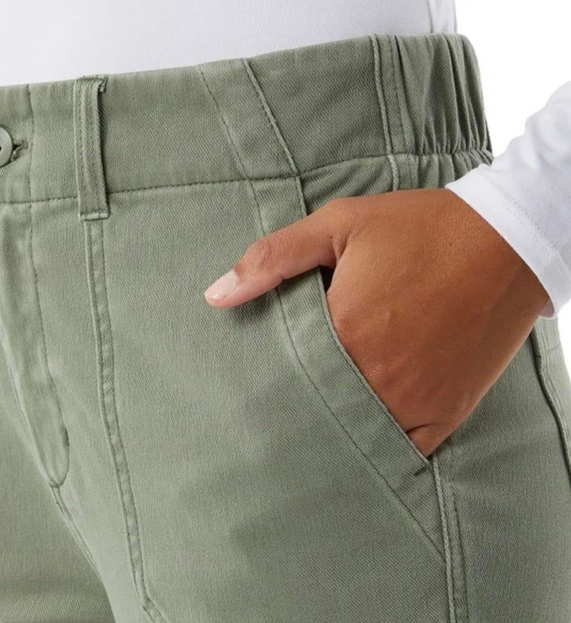 32 Degrees Cool Women's Stretch Twill Ankle Length Cropped Pant (US, Alpha, XX-Large, Regular, Regular, Green (Olive)) - Image 4