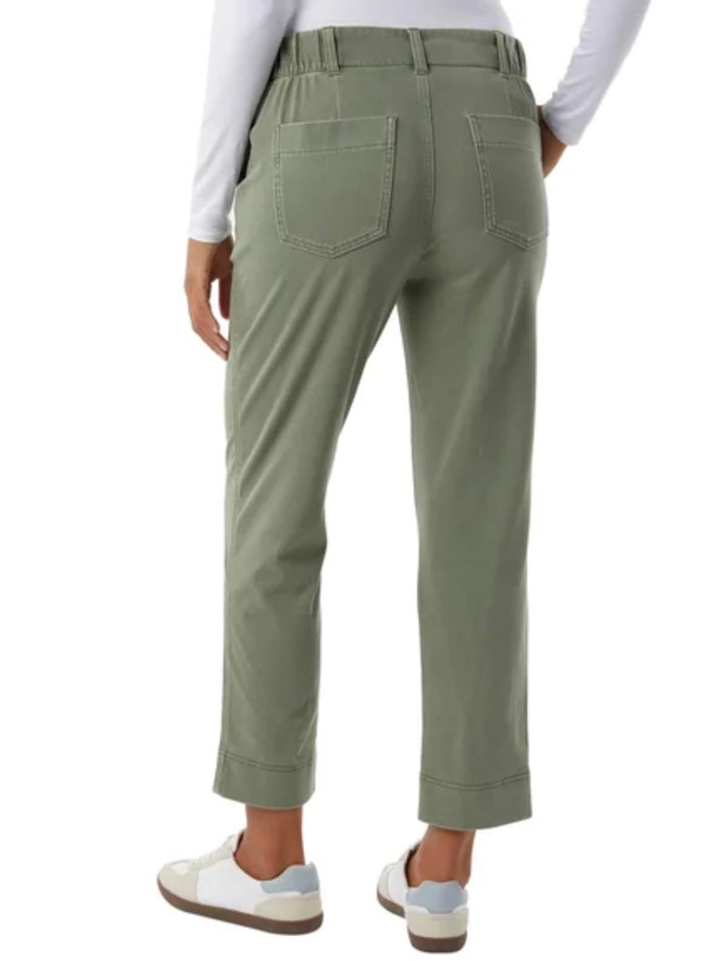 32 Degrees Cool Women's Stretch Twill Ankle Length Cropped Pant (US, Alpha, XX-Large, Regular, Regular, Green (Olive)) - Image 3