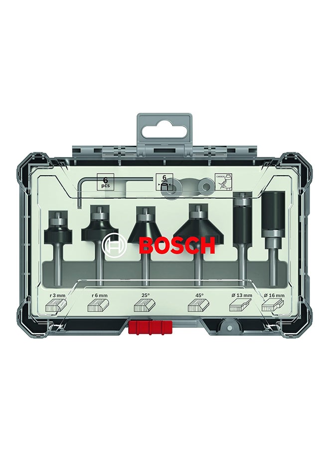BOSCH - Professional 2607017468 6-Piece Set Edge And Edge Cutter Set For Wood For Router With 6Mm Shank - Image 1