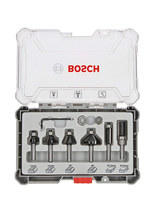 BOSCH - Professional 2607017468 6-Piece Set Edge And Edge Cutter Set For Wood For Router With 6Mm Shank - Image 1