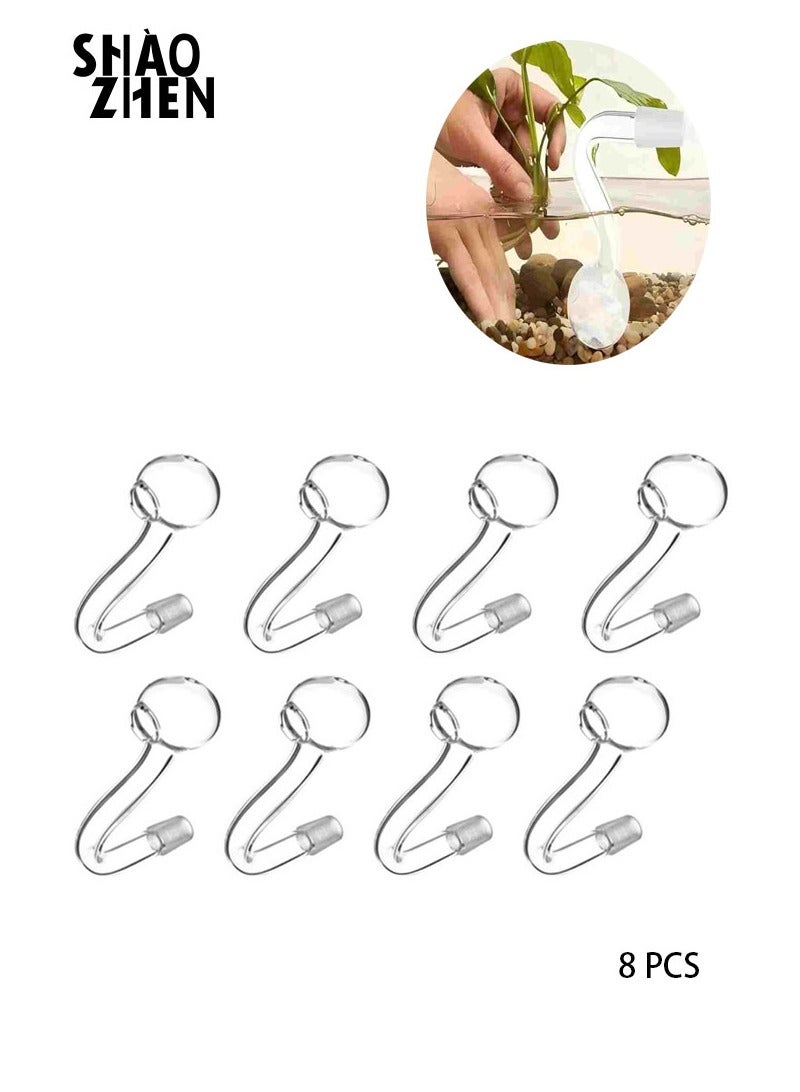 SHAOZHEN 8PCS Glass Inflow Pipe, Inflow Pipe Water Pump Aquarium Filter Tubing, Surface Skimmer, Aquarium Planted Tank Aquascaping Fish Tank Accessories, for Fish Tank(14mm) - Image 1