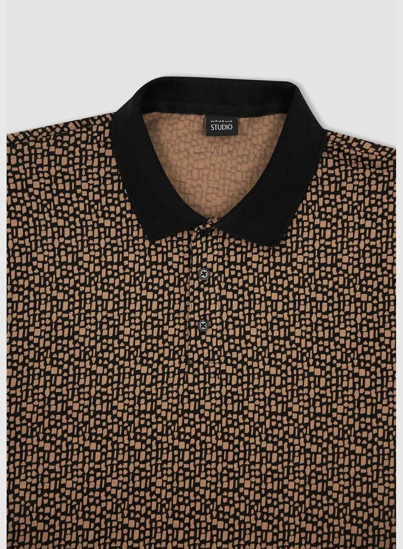 DeFacto Slim Fit Shorts Sleeve Leopard Print T-Shirt