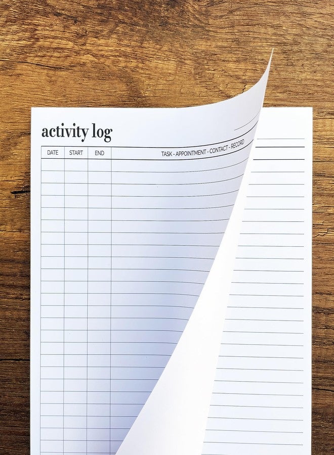 HADIGU Activity Log Notepad 11x8,5" Organize and Track Tasks, Appointments, Contacts, Records - Premium Thick Paper, 50 Sheets, Hard Cardboard Back Support, To Do List Notepad for Work, Daily Productivity, - Image 4