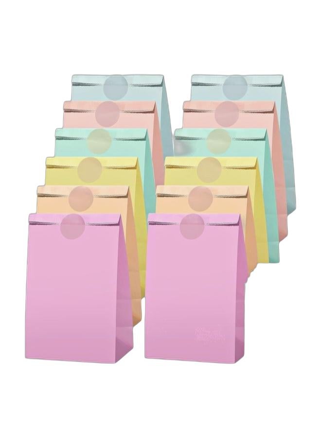 اكياس هدايا لاعياد الميلاد 24 قطعة اكياس ورقية ملونة هدايا حفلات للاطفال هدايا صغيرة من الحلوى والبسكويت واكياس هدايا لاعياد الميلاد. - Image 1