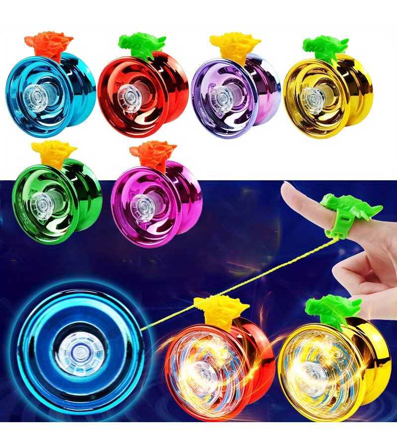 Purple CNC Machined Yo-Yo High Speed Spinning Rope Finger Cots Smooth Performance Tricks - Image 2