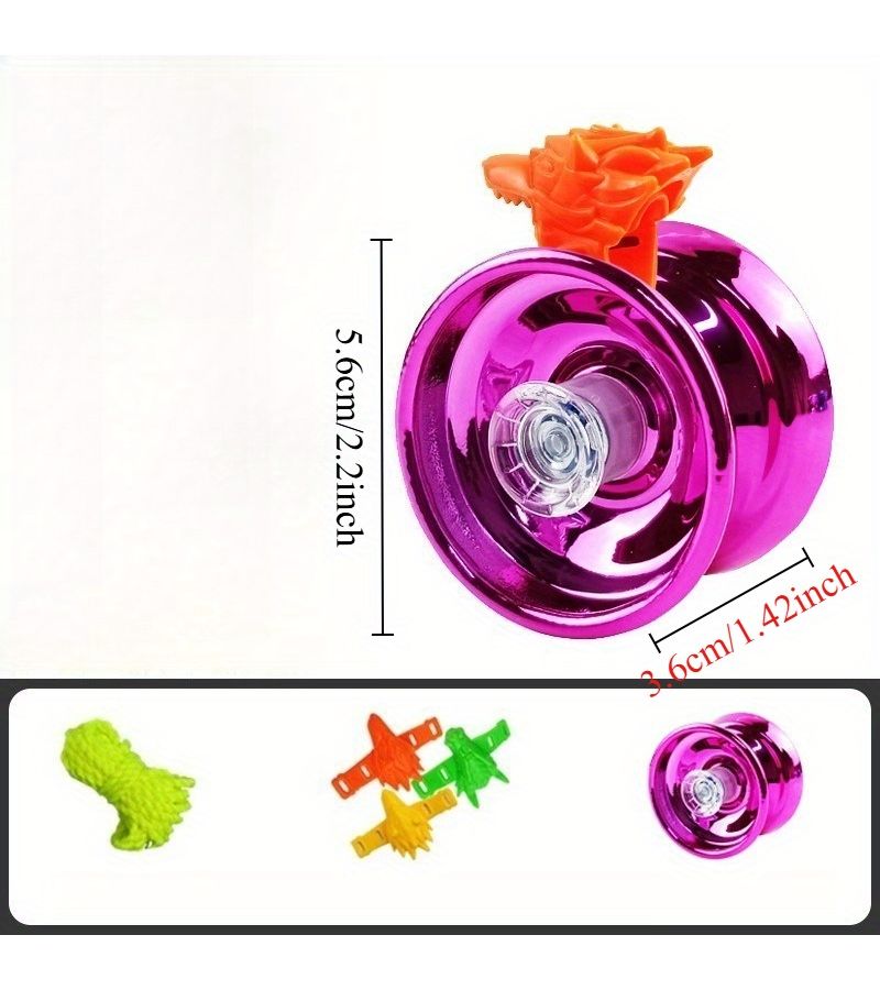 Purple CNC Machined Yo-Yo High Speed Spinning Rope Finger Cots Smooth Performance Tricks - Image 4