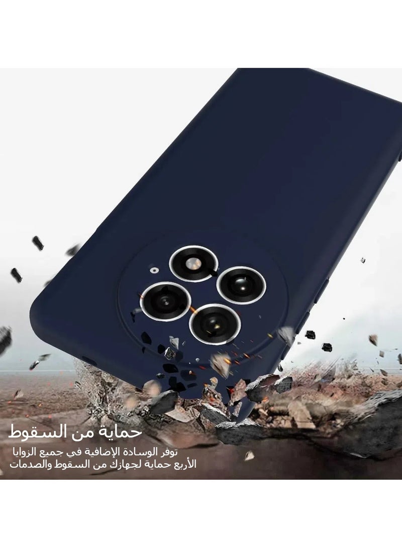 عام الغطاء المغناطيسي متوافق مع غطاء OnePlus 13 بحزام معصم، والغطاء الرقيق جدًا من السيليكون السائل الناعم TPU مع غطاء واقي مقاوم للصدمات والسقوط مناسب لـ OnePlus 13. - Image 3