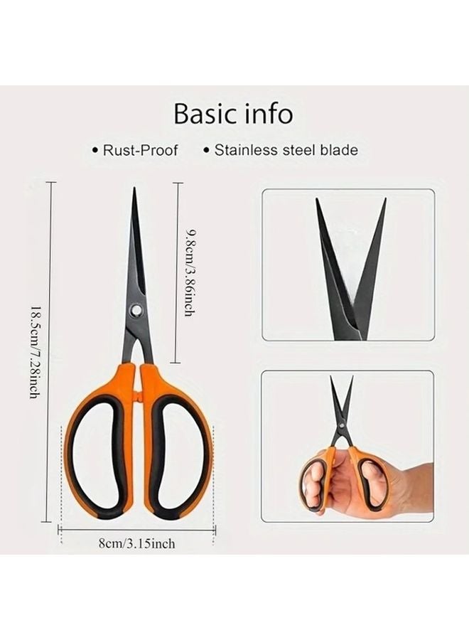 1pc Heavy Duty Gardening Scissors With Non Stick Teflon Coated Blades Ergonomic Grip - Image 4