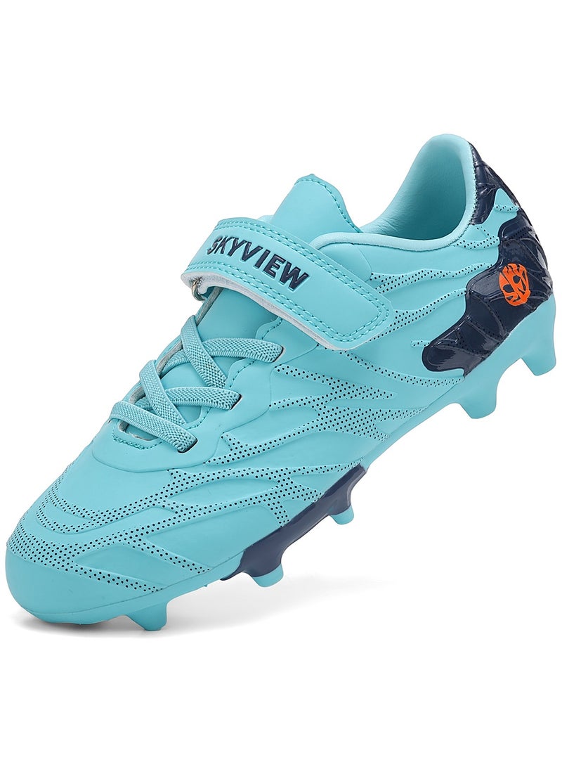 Sky View Kids Firm Ground Soccer Cleats Boys Girls Athletic Soccer Shoes Youth Outdoor Football Cleats Lightweight Breathable FG/AG Baseball Cleats Football Boots Shoes for Kids - Image 1