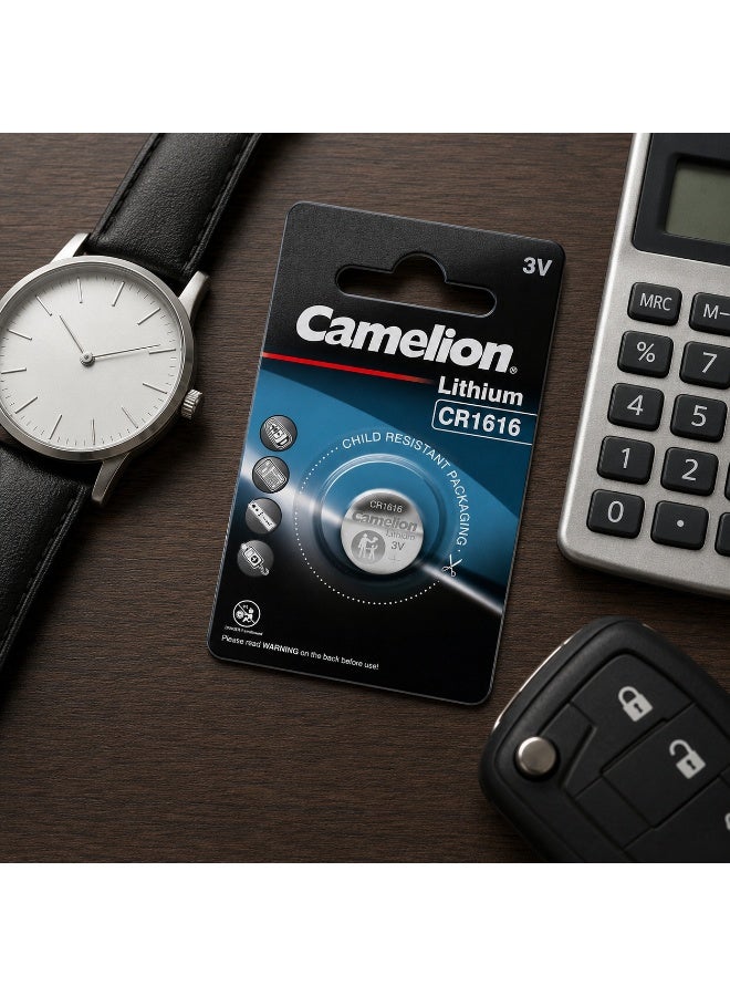 Camelion CR1616 3V Lithium Coin Cell Battery for Watches, Car Remotes & Medical Devices - Image 3