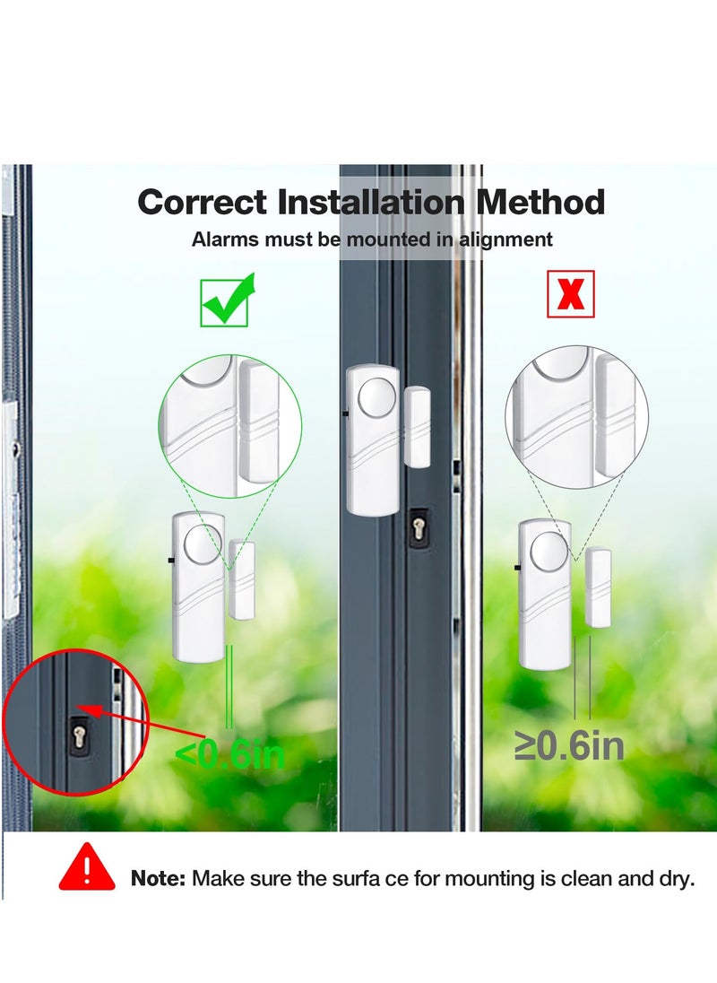 Daytoyz Security Door Window Alarm, Wireless Sensor Door Window Burglar Alarm, Door Alarms for Kids Safety, Easy Installation Doorbell Alarms for Office House Window Pool  - Image 5