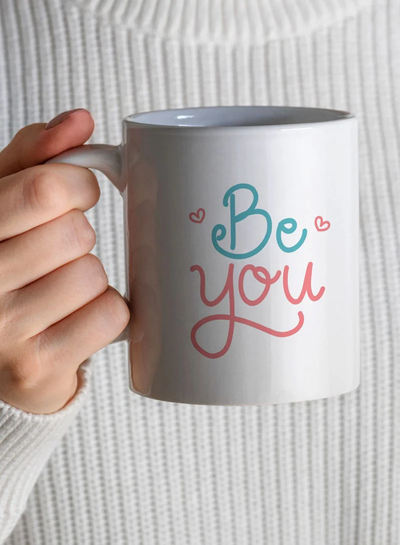 LOWHA 11 oz Ceramic Mug with Be You  Design