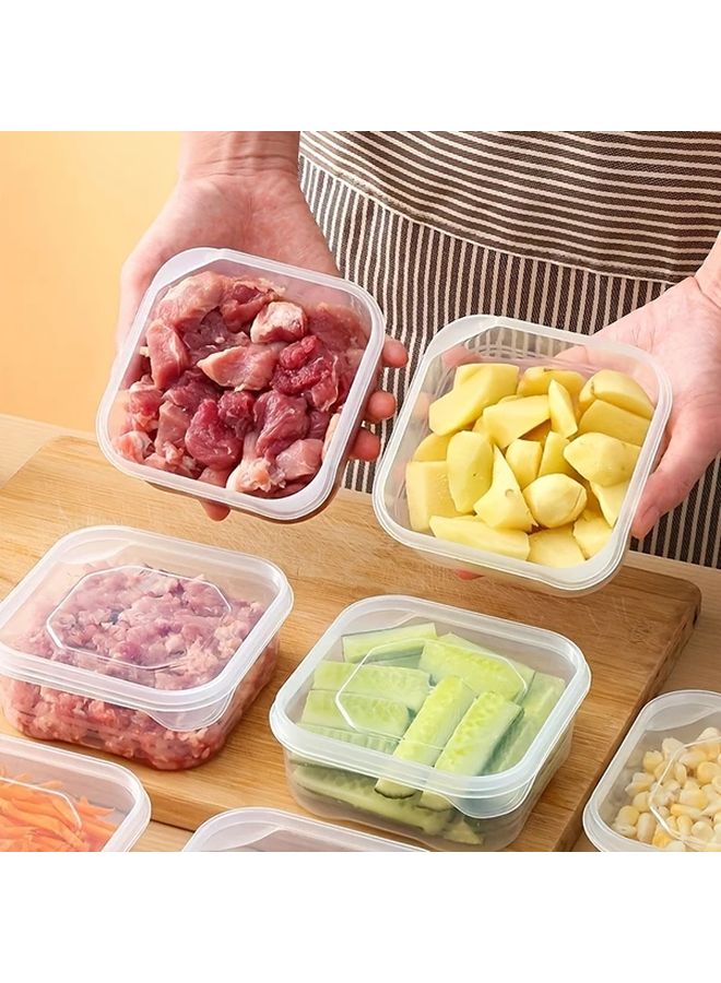 5 قطع حاويات تخزين طعام شفافة خالية من BPA قابلة للتجميد السريع ومنظمة للمطبخ قابلة للتكديس - Image 4