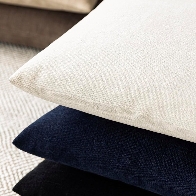 Foindtower 2 Pack Decorative Throw Pillow Covers Square Textured Soft Solid Accent Cushion Covers Comfortable Neutral Cushion Covers for Couch Sofa Bedroom Living Room 20x20.8 - Image 5