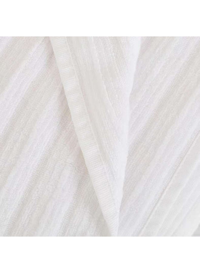 Pan Home Ribbed Zero Twist Hand Towel 50x90 cm - White - Image 4