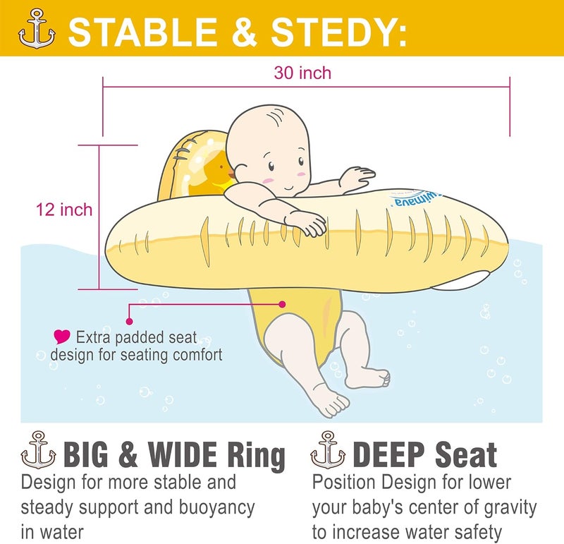Swimava G3 Baby Seat Ring - Safe & BPA-Free Inflatable Pool Floatie for Infant Swim Water Fun - Image 5