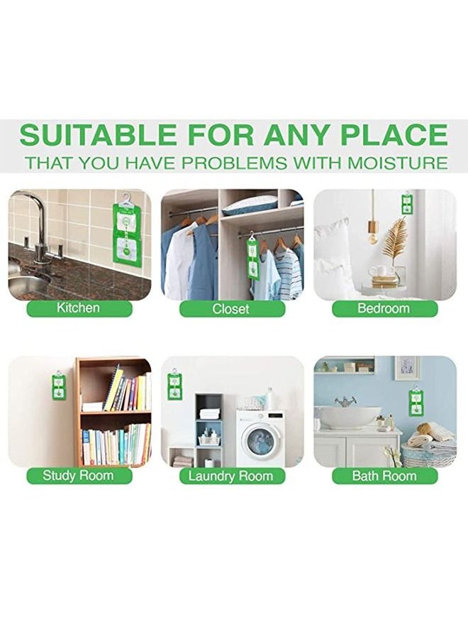 10Pcs Moisture Absorber and Odor Eliminator Hanging Bags Pack of 10 (120 gms each)