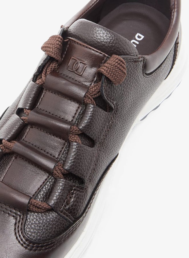 دوتشيني سنيكرز رجالي بنسيج مزخرف وإغلاق برباط - Image 4