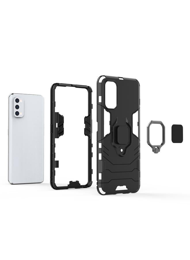 S-TOP Case For OPPO Realme 7 Pro PC + TPU Shockproof Protective Case with Magnetic Ring Holder - Image 4