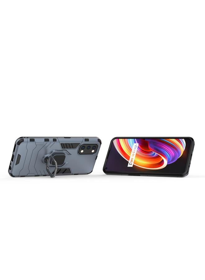 S-TOP Case For OPPO Realme 7 Pro PC + TPU Shockproof Protective Case with Magnetic Ring Holder - Image 3