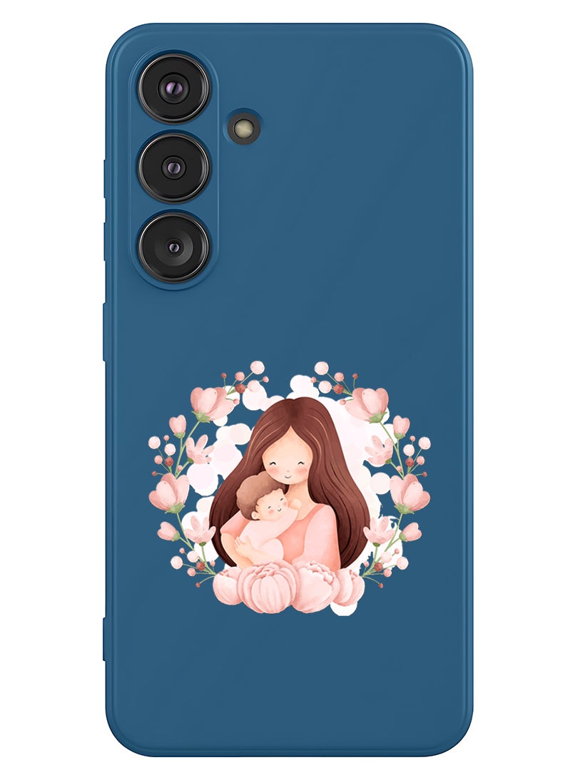 Theodor Protective Slim Fit Case Liquid Silicone Cover with Full Body Protection Anti-Scratch Shockproof Case For Samsung Galaxy S25 Plus (Blue) - Mothers love - Image 1