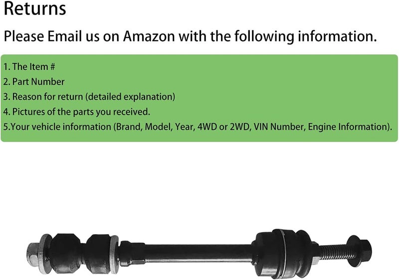 HHCM 2 Pcs Front Sway Bar Link Kits K750263 for Dodge Dakota, Mitsubishi Raider, Ram Dakota - Image 3