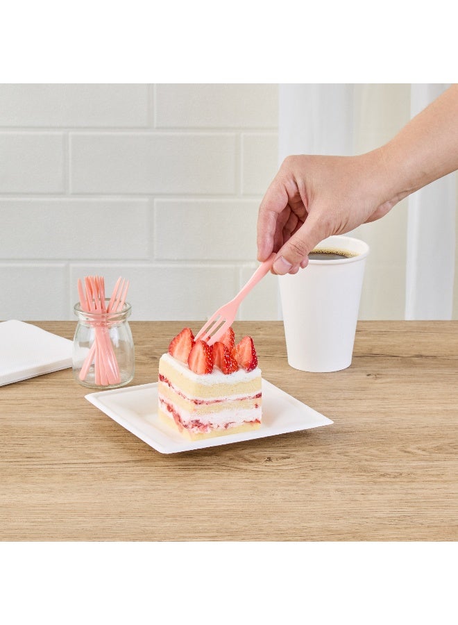 Restaurantware 4 Inch Cake Forks, 500 Knife-Edged Premium Pastry Forks - Disposable, Solid And Durable, Coral Plastic Sharp Edge Forks, For Parties, Bakeries, Catering Services, Gatherings - Image 5
