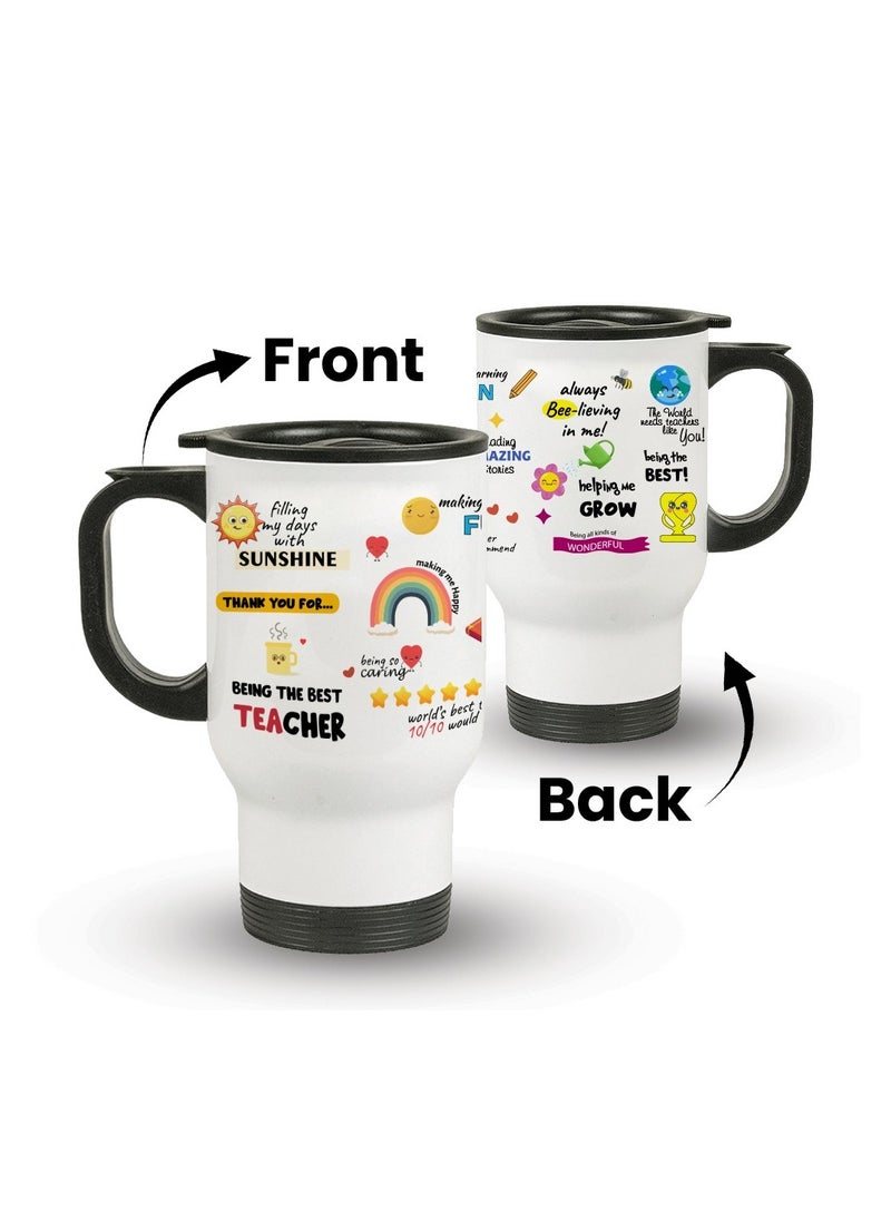 PRINTSHOP4ME - Teachers Appreciation Gift-Stainless Steel Travel Mug World Teachers Day-Teachers Day Gifts-Thank You Teachers Day Gift Idea-Celebrate Teachers Day With This Travel Mug-14 oz - Image 1