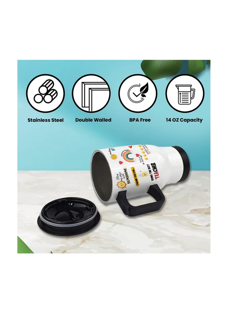 PRINTSHOP4ME - Teachers Appreciation Gift-Stainless Steel Travel Mug World Teachers Day-Teachers Day Gifts-Thank You Teachers Day Gift Idea-Celebrate Teachers Day With This Travel Mug-14 oz - Image 1