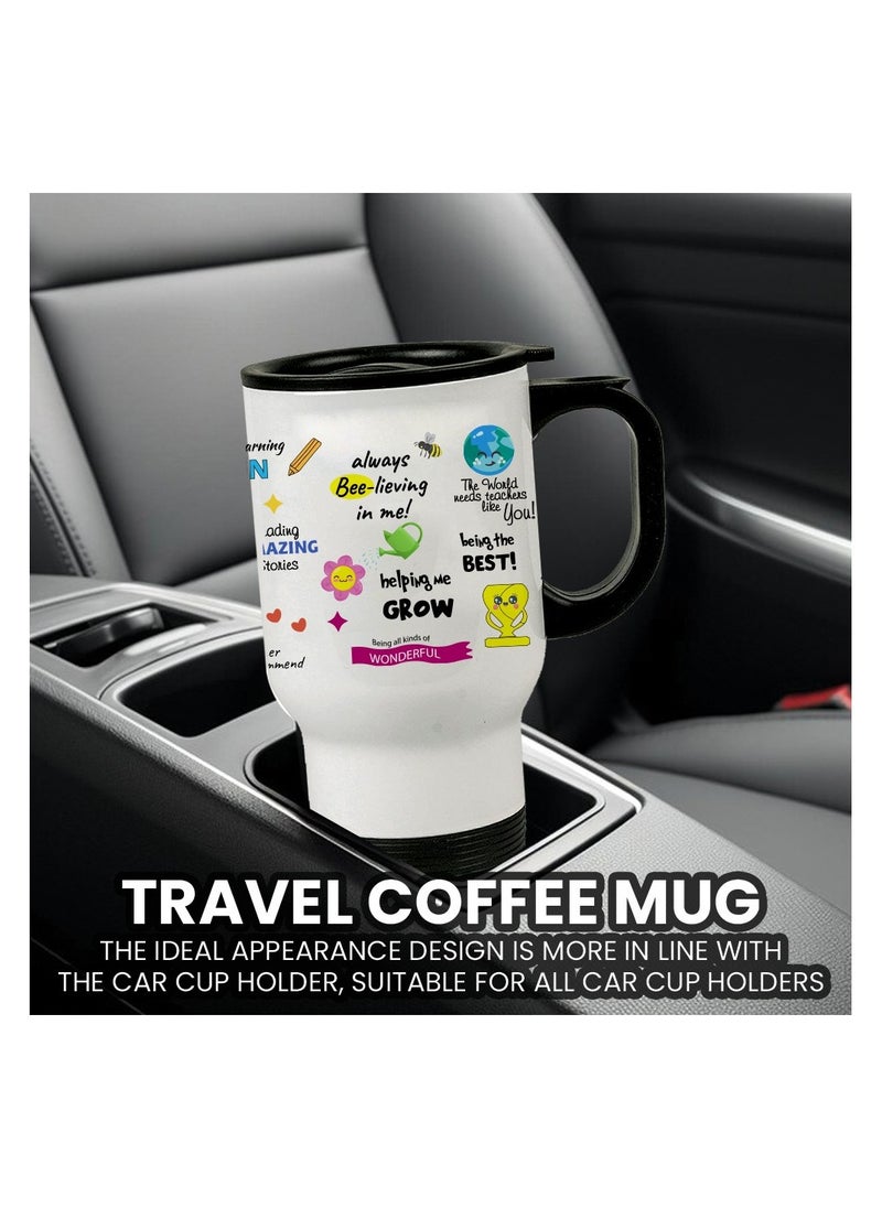 PRINTSHOP4ME - Teachers Appreciation Gift-Stainless Steel Travel Mug World Teachers Day-Teachers Day Gifts-Thank You Teachers Day Gift Idea-Celebrate Teachers Day With This Travel Mug-14 oz - Image 1