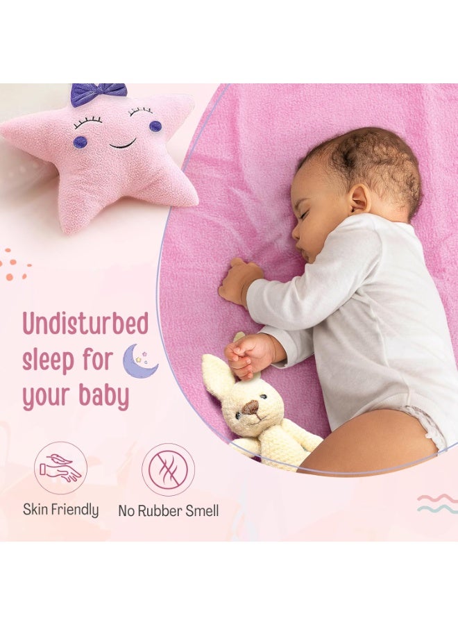 لوفلاب ملاءة لوف لاب إنستادراي المضادة للوبر، مصنوعة من الصوف فائق الامتصاص، سريعة الجفاف، لحماية سرير الطفل، مقاومة للماء، مقاس صغير 50×70 سم، عبوة من قطعة واحدة، لون وردي فاتح - Image 4