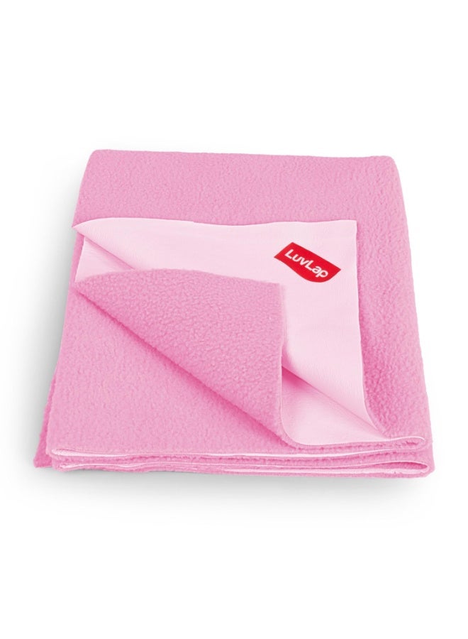 لوفلاب ملاءة لوف لاب إنستادراي المضادة للوبر، مصنوعة من الصوف فائق الامتصاص، سريعة الجفاف، لحماية سرير الطفل، مقاومة للماء، مقاس صغير 50×70 سم، عبوة من قطعة واحدة، لون وردي فاتح - Image 1