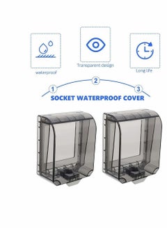 Y&D 2 Sets Electric Outlet Covers,Switch Plug Waterproof Socket Covers for Outdoor Bathroom Electrical Box Cover Baby Safety Protector  - Image 4