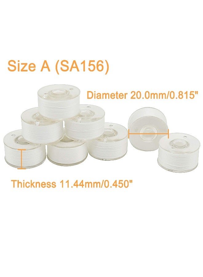 New Brothread 144pcs White 60S290WT Prewound Bobbin Thread Plastic Size A SA156 for Embroidery and Sewing Machine Cottonized Soft Feel Polyester Thread - Image 3