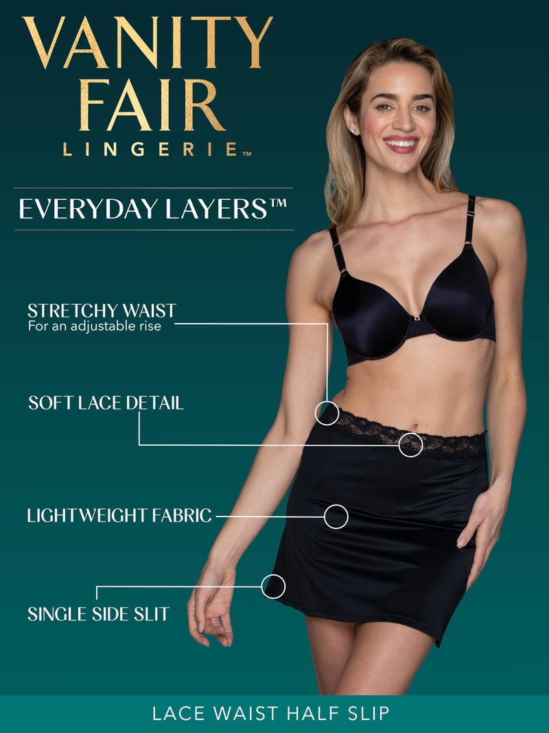 Vanity Fair Women's Body Foundation Half Slip 11072, Star White, Small, 16 Inch - Image 3