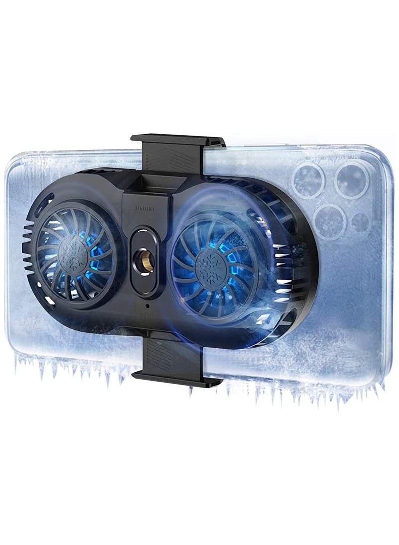 General Mobile phone cooler, mobile phone cooler with dual semiconductor cooling chips for Tiktok live streaming, outdoor video blogging, mobile gaming.  - Image 1