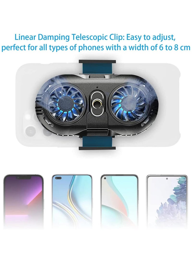 General Mobile phone cooler, mobile phone cooler with dual semiconductor cooling chips for Tiktok live streaming, outdoor video blogging, mobile gaming.  - Image 2