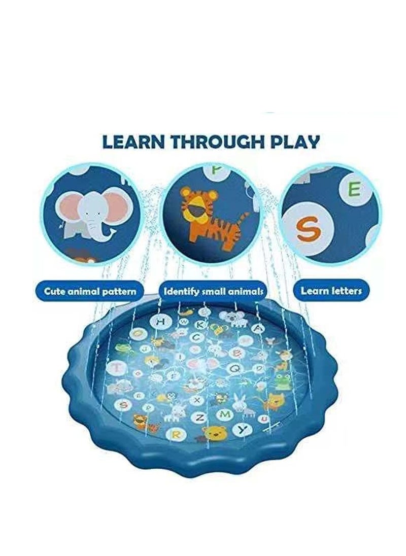 Cool Baby Coolbaby 3 in 1 Splash Mat, Sprinkler for Kids & Learning Wading Pool Dog Sprinkler 66.9 Inflatable Water Summer Toys Outdoor Play Mat for Babies and Toddlers  - Image 4