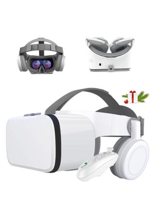 VR Headset Virtual Reality Headset w/Controller Headphones for Kid Adult Play 3D Game Movie Universal VR Set Glasses Goggle Bundle for PC Android Phone for iPhone 13 12 11 Pro X S R Max - pzsku/Z68B25C375AABA26FFE50Z/45/1743455516/c49af2b7-6b0e-4328-9528-f2088d75f696
