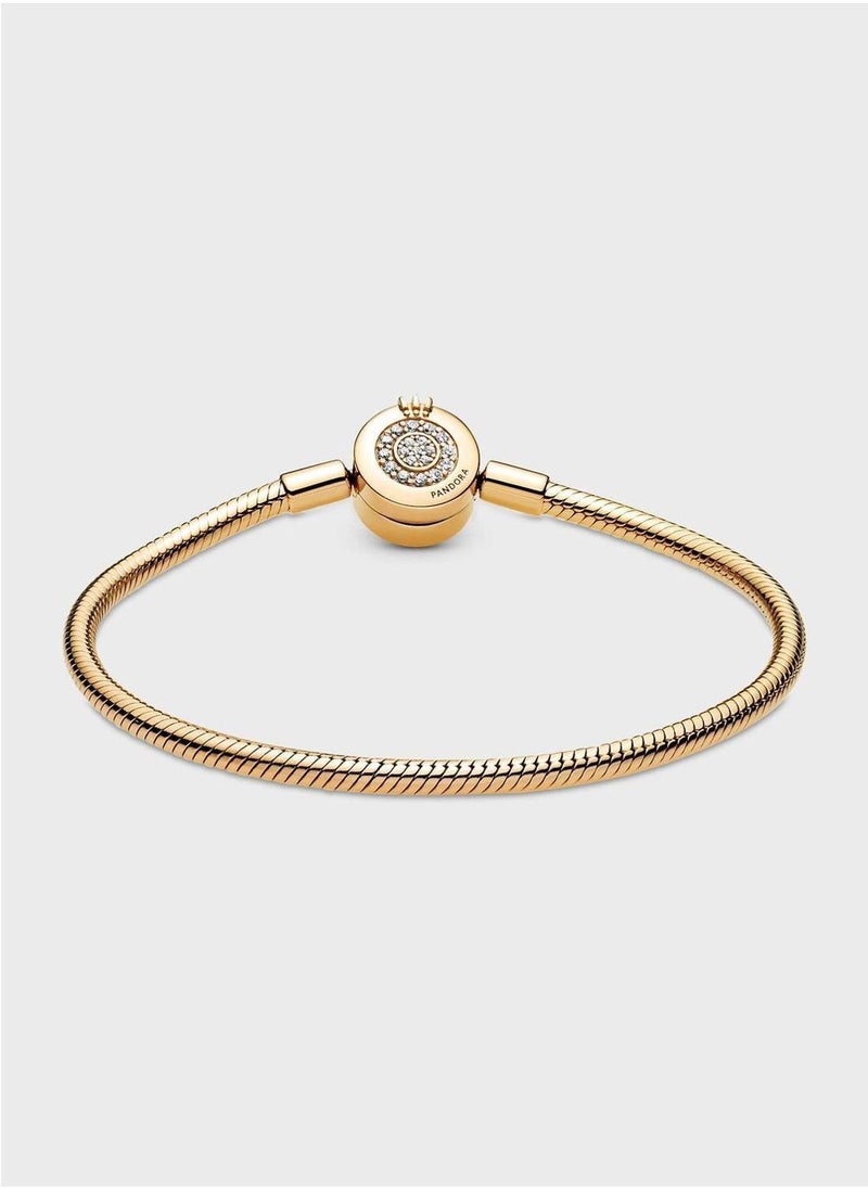 PANDORA Pandora Moments Crown O Snake Chain Bracelet  - Image 2