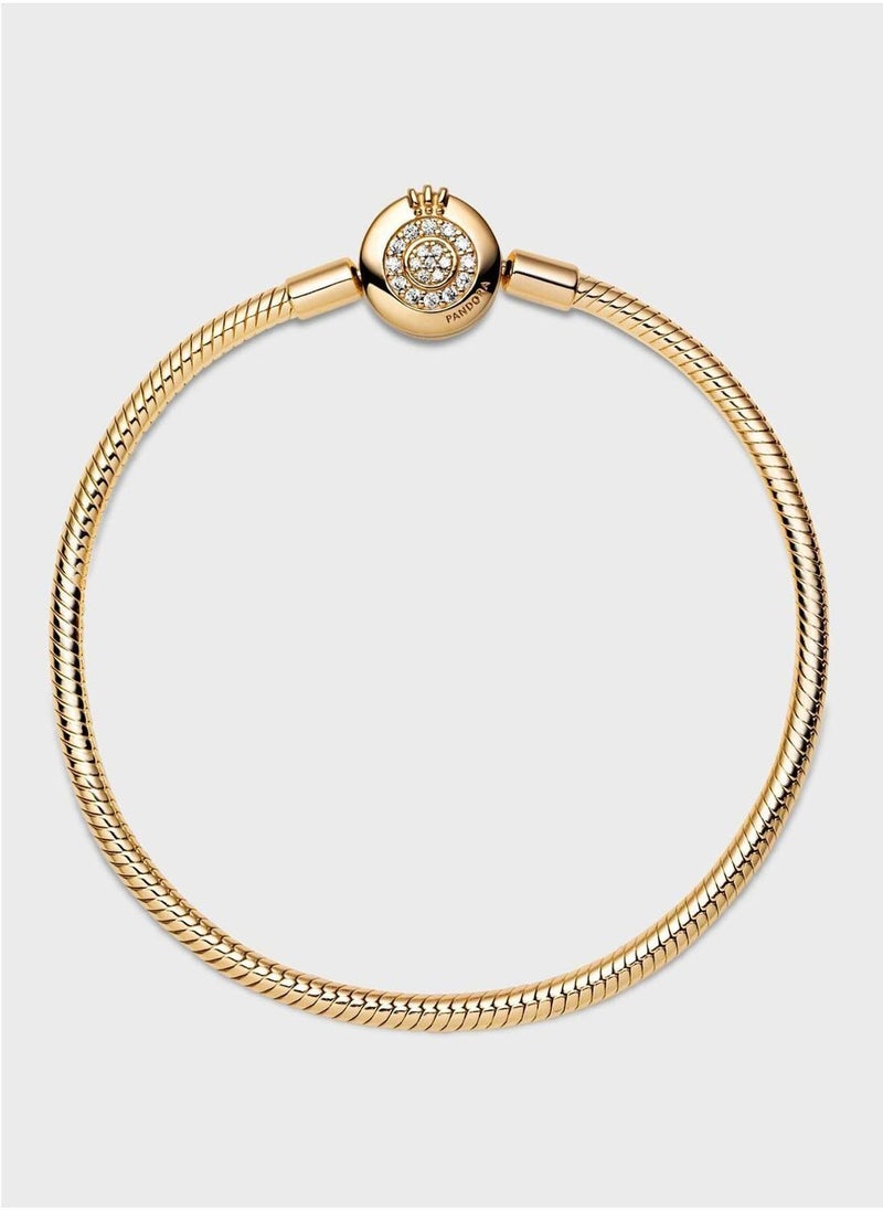 PANDORA Pandora Moments Crown O Snake Chain Bracelet  - Image 3