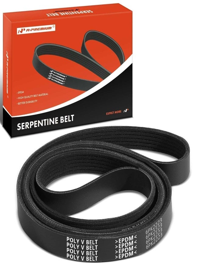 A-Premium Engine Serpentine Drive Belt Compatible with Chevy, GMC, Dodge, Cadillac, Ford, Hyundai, Jeep, Olds, Pontiac, Mercedes-Benz, Mazda & More Vehicles Models, 87.53 inch, 5R3Z8620AA, 12569351 - Image 1
