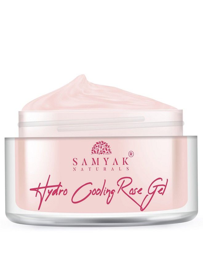 SAMYAK NATURALS Hydro Cooling Rose Face Moisturizer For Women ; Night Cream For Daily Use No Paraben ; Organic Gel Based Cream For All Skin Types ; Non Sticky (45 G) Brightening Face Cream - Image 1