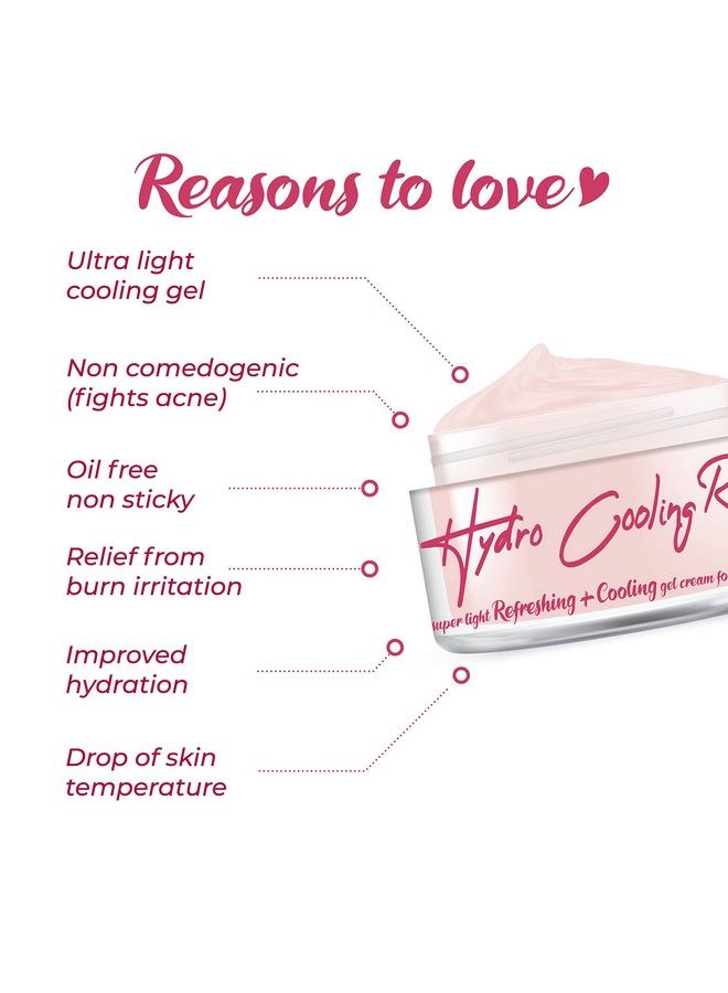 SAMYAK NATURALS Hydro Cooling Rose Face Moisturizer For Women ; Night Cream For Daily Use No Paraben ; Organic Gel Based Cream For All Skin Types ; Non Sticky (45 G) Brightening Face Cream - Image 4